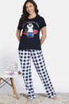 Zivame Farm Lore Knit Cotton Pyajama Sets - Estate Blue — thumbnail 2